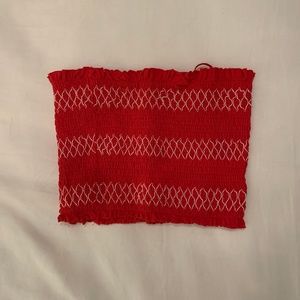 Red bandeau top